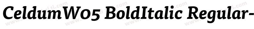 CeldumW05 BoldItalic Regular字体转换